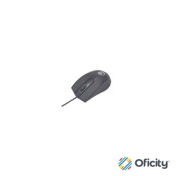 Kit Teclado y Mouse Manhattan Óptico Cableado 1000 ppp Color Negro