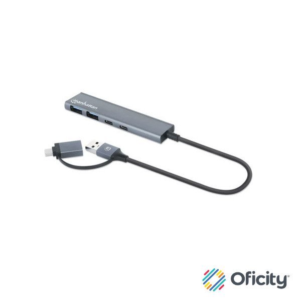 HUB Manhattan USB-A/C V3.2 2 Ptos A 2 Ptos C 5 Gbps