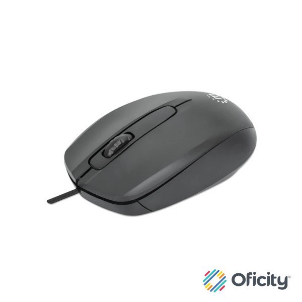 Mouse óptico Manhattan estándar USB color negro
