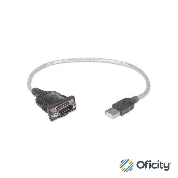 Convertidor Manhattan USB a Serial DB9M 45cm