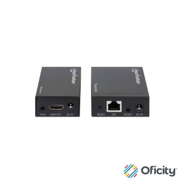 Extensor Manhattan Video HDMI sobre Ethernet Vía Cat 6 1080p 50m Color Negro
