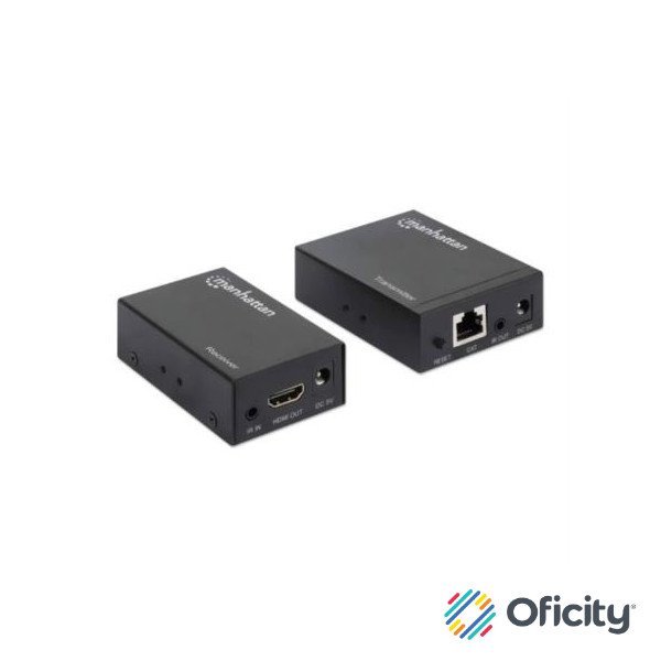 Extensor Manhattan Video HDMI sobre Ethernet Vía Cat 6 1080p 50m Color Negro