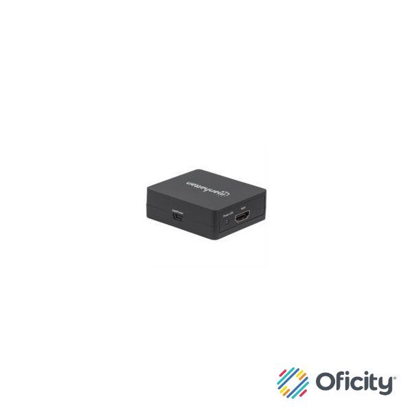Video Splitter Manhattan HDMI 2 Puertos 1080p Alimentado por USB Color Negro