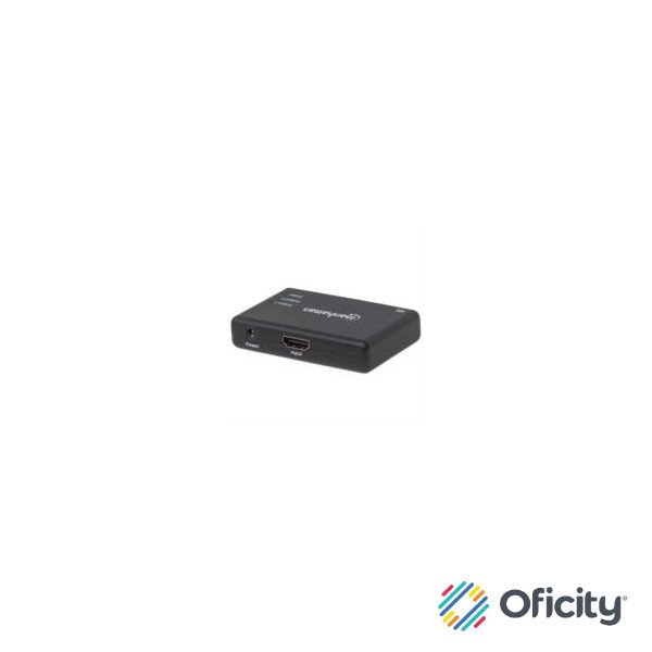 Video Splitter Manhattan HDMI 2 Puertos UHD TV 4k/30Hz Color Negro