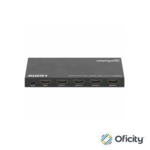 Video Splitter MANHATTAN HDMI 4k@60Hz 1 in 4 out Reductor Escala
