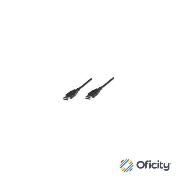 Cable Manhattan USB-A 2.0 Alta Velocidad 1.8m Color Negro