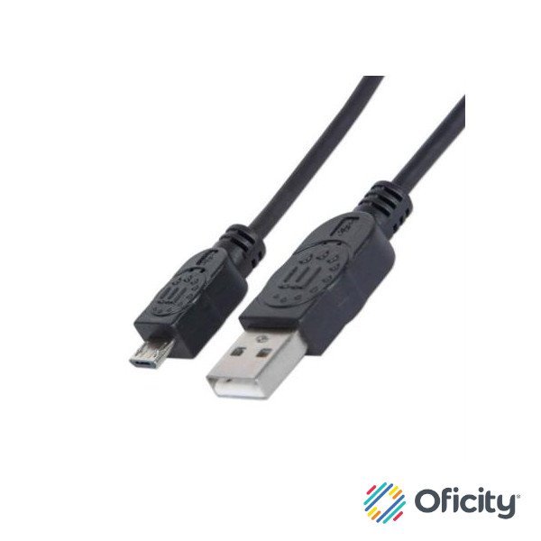 Cable Manhattan USB Micro-B Alta Velocidad PVC 1.8m Color Negro