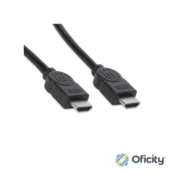 Cable Manhattan HDMI M-M Alta Velocidad Blindado 1m Color Negro