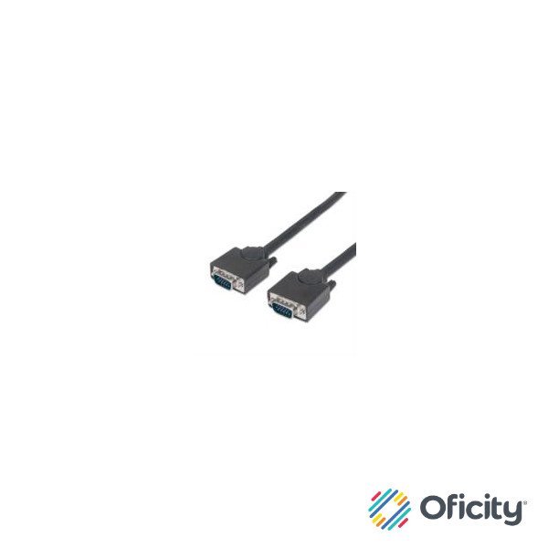 Cable Manhattan SVGA Monitor 8MM HD15M-M 1.8m Color Negro