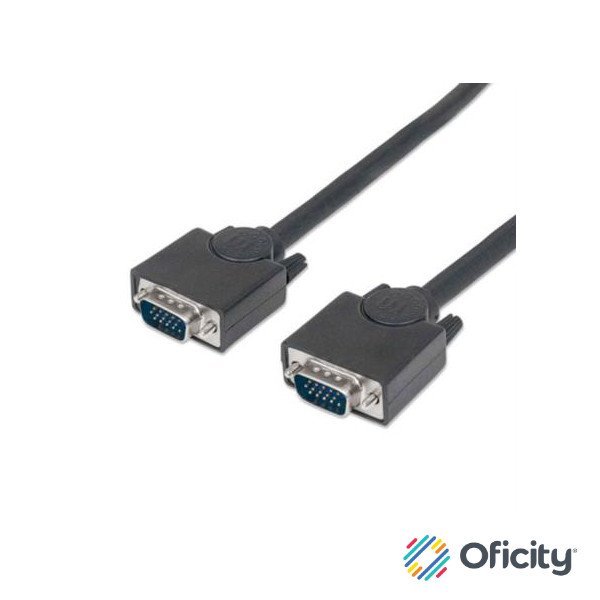 Cable Manhattan SVGA Monitor 8MM HD15M-M 1.8m Color Negro