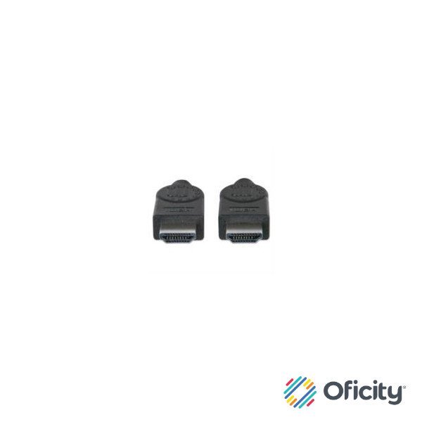 Cable Manhattan Alta Velocidad Canal Ethernet HDMI M-M 15m Color Negro
