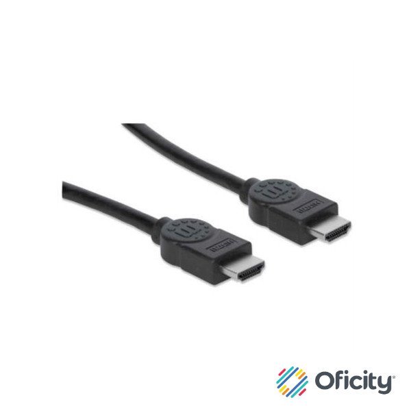 Cable Manhattan Alta Velocidad Canal Ethernet HDMI M-M 15m Color Negro