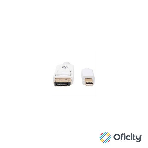 Cable Manhattan Mini DisplayPort M-M para Monitor 2m Color Blanco
