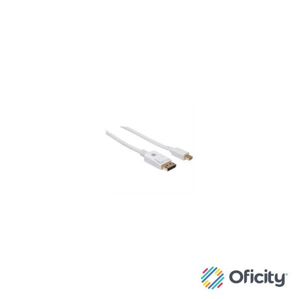 Cable Manhattan Mini DisplayPort M-M para Monitor 2m Color Blanco