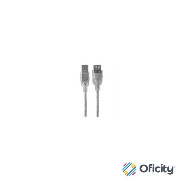 Cable Manhattan Extensión USB A-B 2.0 Alta Velocidad 4.5m Color Plata