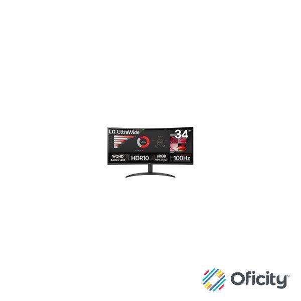 Monitor LG 34 pulgadas Curvo UltraWide QHD VA 3440x1440 100Hz HDMI DP 1 year de garantia