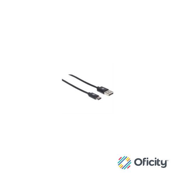 Cable Manhattan USB A-C 2.0 Alta Velocidad 1m Color Negro