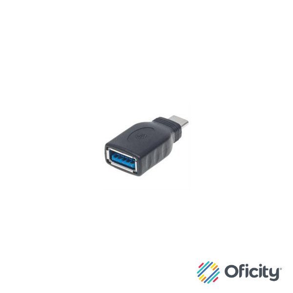 Adaptador Manhattan USB-C 3.1 Gen 1 Super Velocidad CM/AH 5 Gbps Color Negro