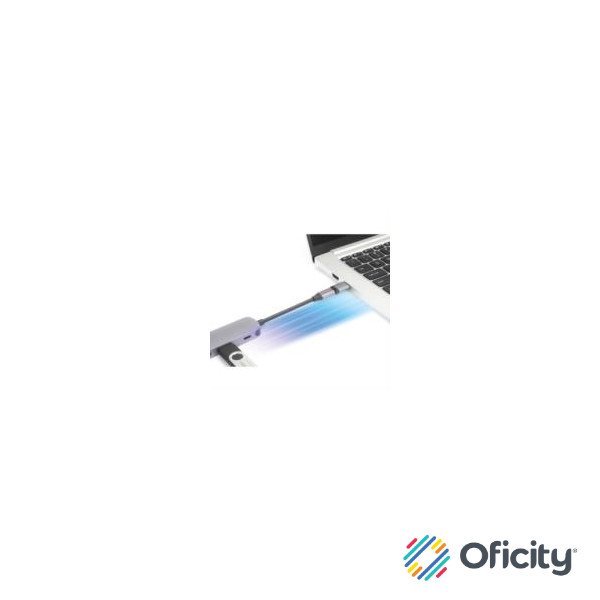 Adaptador USB-C V3.2 Gen1 AM-CH 5Gbps 3A Aluminio Gris Espacial/Negro