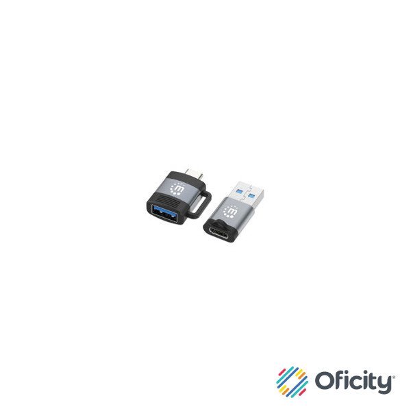 Adaptador Manhattan USB-C V3.2 Gen1 A-C y C-A 2 pzas