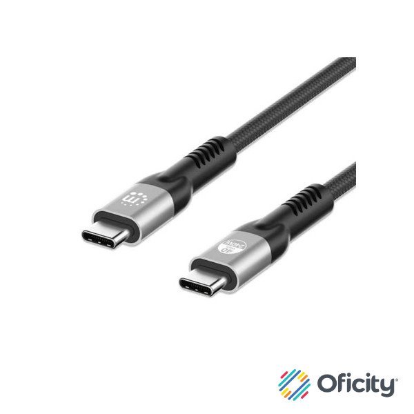 Cable Manhattan USB-C V4 Thunderbolt4 C-C 2.0M 8K 240W Negro