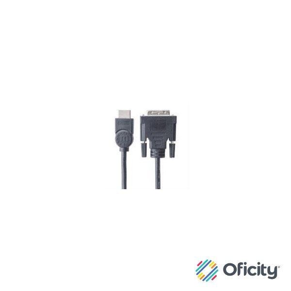 Cable Manhattan para Monitor HDMI/DVI-D M-M1.8m Color Negro