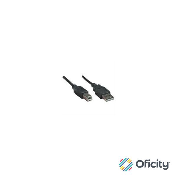 Cable Manhattan USB-B 2.0 Alta Velocidad 0.5m Color Negro