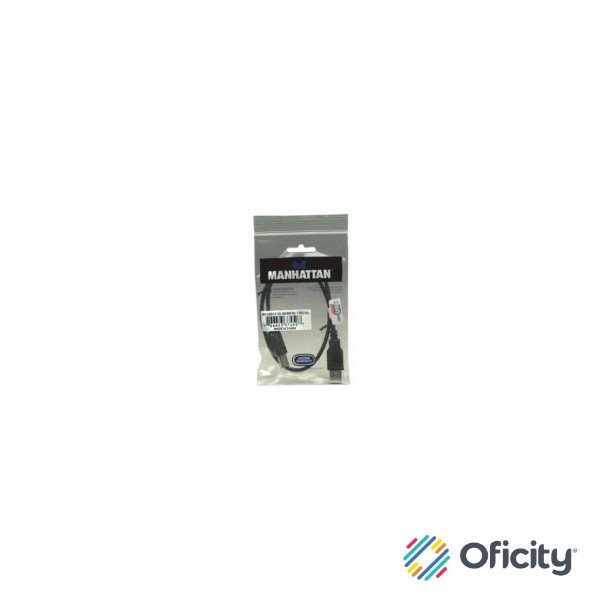Cable Manhattan USB-B 2.0 Alta Velocidad 0.5m Color Negro