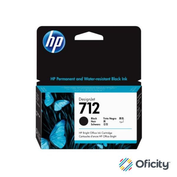 Tinta HP LF DesignJet 712 38ml Color Negro