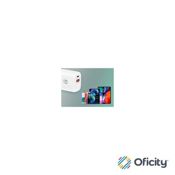 Cargador de Pared Manhattan 20W USB-C PD (20W) y USB-A QC (18W)