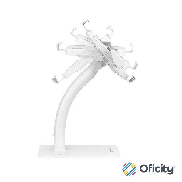 Soporte de Suelo Manhattan Antirrobo para Tablet/iPad 7.9" a 11" Color Blanco