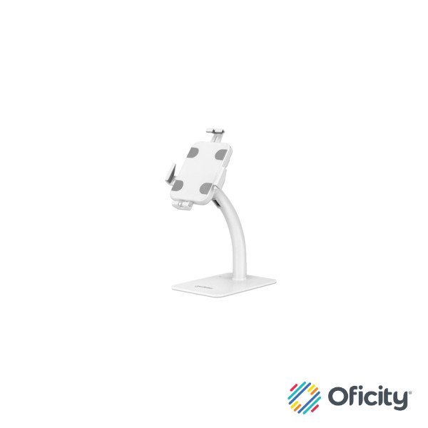 Soporte de Suelo Manhattan Antirrobo para Tablet/iPad 7.9" a 11" Color Blanco