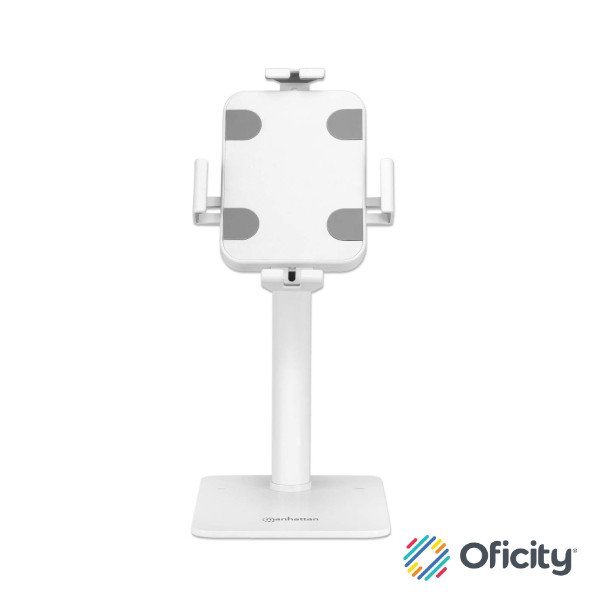Soporte de Suelo Manhattan Antirrobo para Tablet/iPad 7.9" a 11" Color Blanco