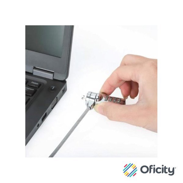 Candado de Seguridad Manhattan Antirrobo para Laptop con Ranura K-slot Combinación 4 Dígitos