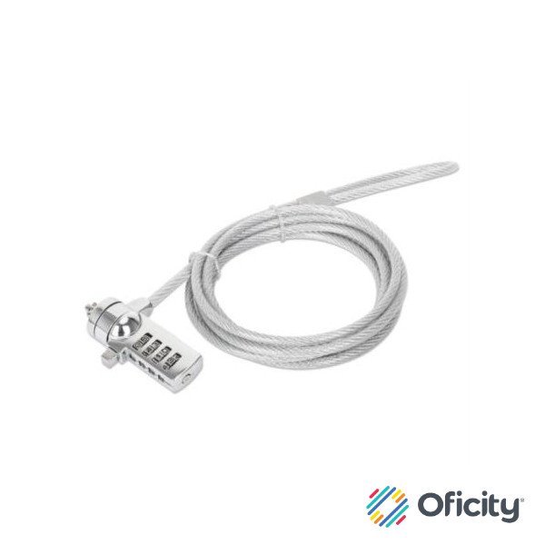 Candado de Seguridad Manhattan Antirrobo para Laptop con Ranura K-slot Combinación 4 Dígitos