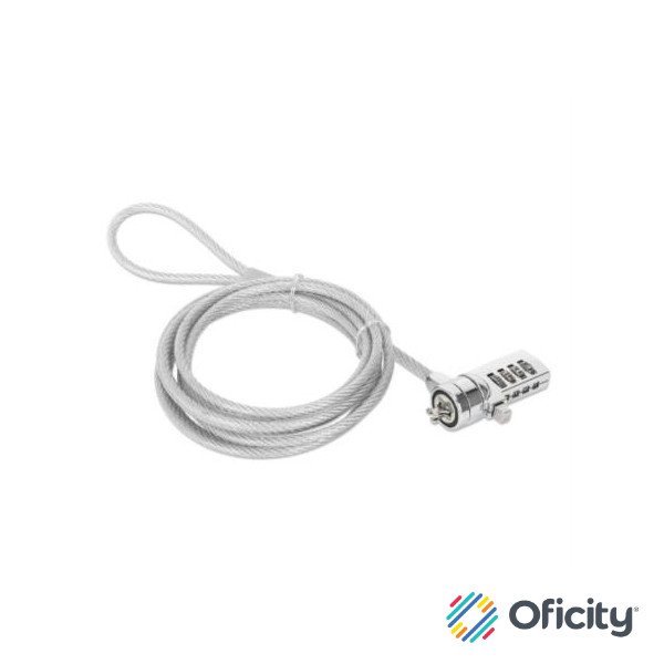 Candado de Seguridad Manhattan Antirrobo para Laptop con Ranura K-slot Combinación 4 Dígitos