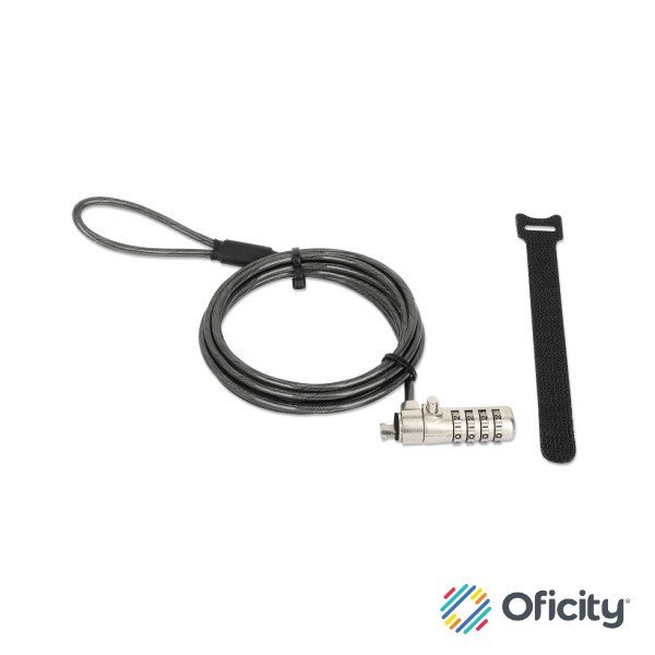 Candado Manhattan Laptop Nano combinacion 1.8mts gris