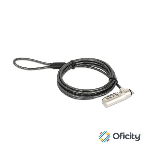 Candado Manhattan Laptop Nano combinacion 1.8mts gris
