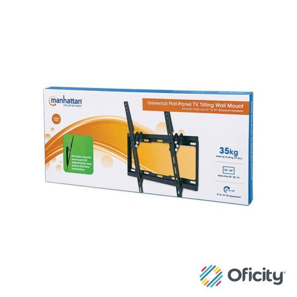 Soporte TV Manhattan 32" a 55" 35 Kg Pared Ajuste Vertical Color Negro