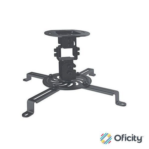 Soporte Proyector Manhattan Básico 13.5 Kg Montaje Techo Movimiento Articulado Color Negro