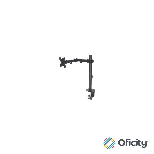 Soporte Monitor Manhattan 13" a 32" Escritorio Brazos Doble Articulación Color Negro