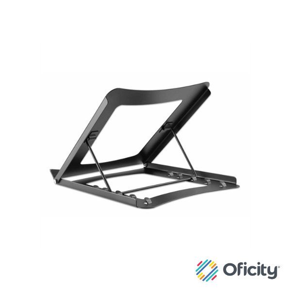 Soporte Manhattan Ajustable para Laptop/Tablet 10" a 15.6" Plegable 5 Posiciones Hasta 5 Kg Color Negro