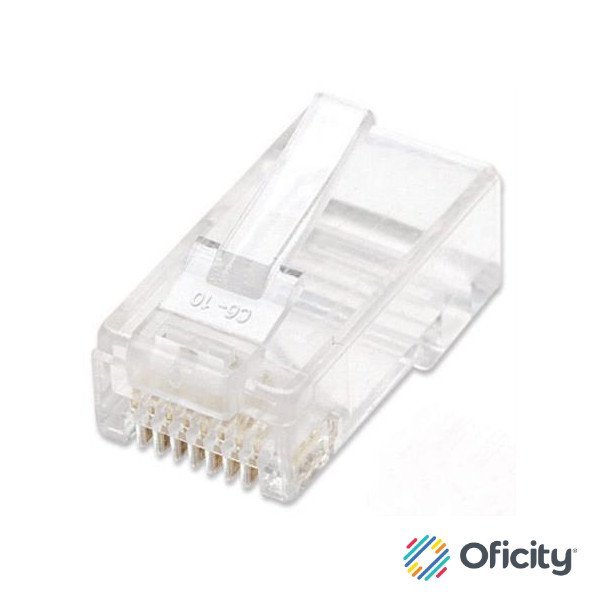 Plug Intellinet RJ45 Cat 6 UTP Multifilar 15 Micras Bote C/100 Pzas