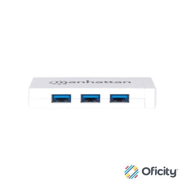 Hub Manhattan USB 3.0 con 3 Puertos/Adaptador Gigabit Ethernet