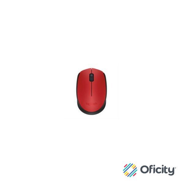 Mouse Logitech M170 Inalámbrico Plug and Play USB Color Rojo
