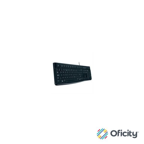 Teclado Logitech K120 Negro USB Antisalpicaduras
