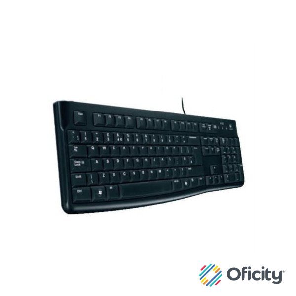Teclado Logitech K120 Negro USB Antisalpicaduras