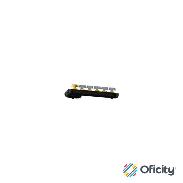 Teclado Logitech POP KEYS Inalámbrico con Función Emojis Personalizables Blast Color Amarillo-Negro