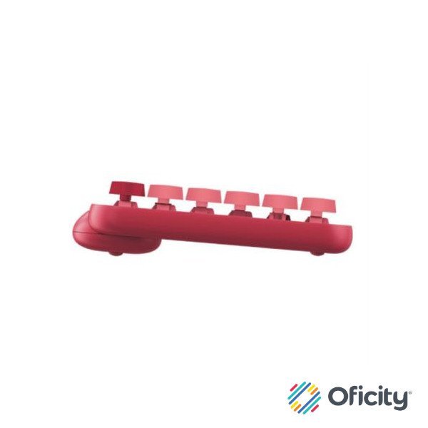 Teclado Logitech Pop Mecánico Teclas Emoji Personalizables Color Rosa Coral