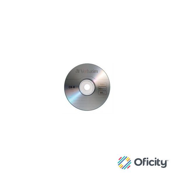 Disco VERBATIM CD-R 52X 80MIN 700MB C/100